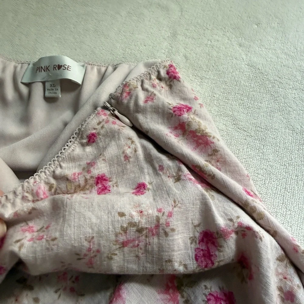 Pink Rose | Floral Matching Skirt Set
